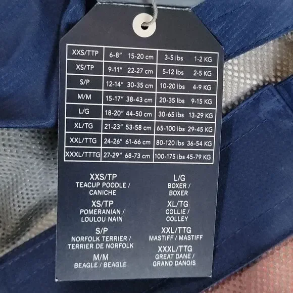 Nautica Pet Dog Blue Raincoat Harness Poncho Hoodies Vest  Waterproof co… - Picture 7 of 10